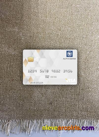 Greece Alpha Bank visa debit card photolook